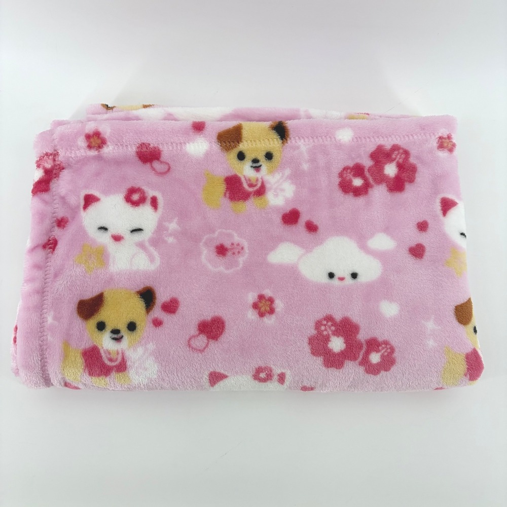 Island Heritage Island Yumi Pink Fleece Baby Blanket Hawaii Hibiscus Cat Puppy